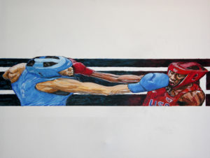 Olympic Boxing. Acrylic Paint.
